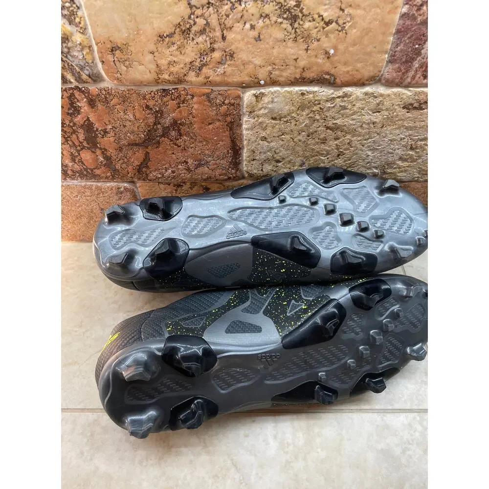 Adidas Soccer 15.3 Cleats Shoes Size 12 Black Neon FG Football Boots Sport